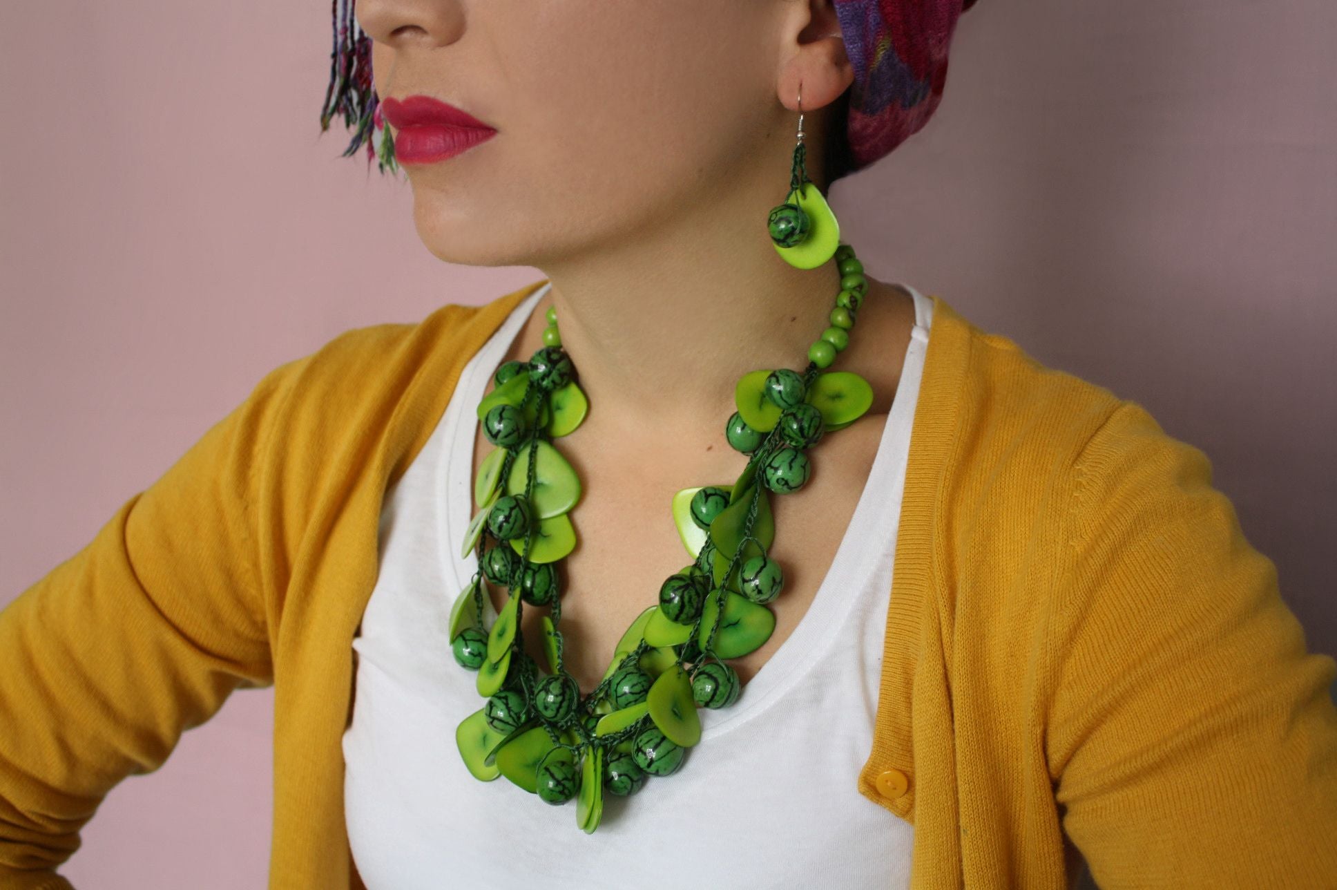 Green Chunky Necklace
